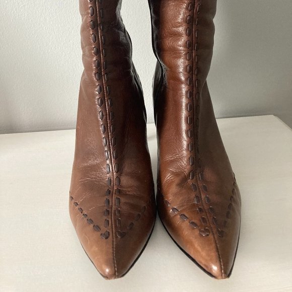 Zambrelli Brown Leather Boots - Picture 11 of 16